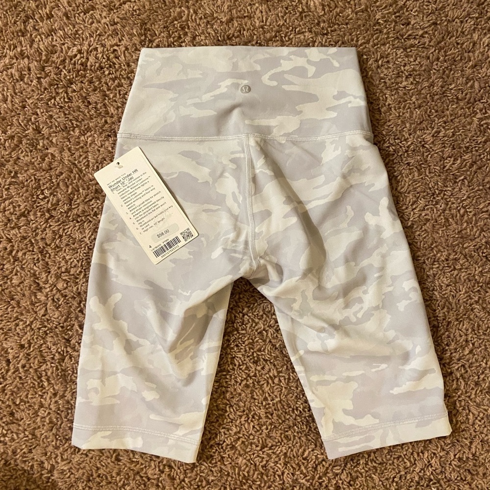 lululemon athletica White Camo Bike Shorts